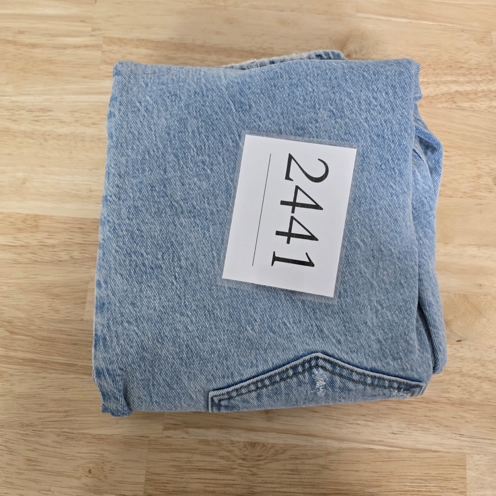 Abercrombie Fitch 90s‎ Straight Ultra High Rise Jeans Light Wash Size 34 / 18 - Picture 9 of 10